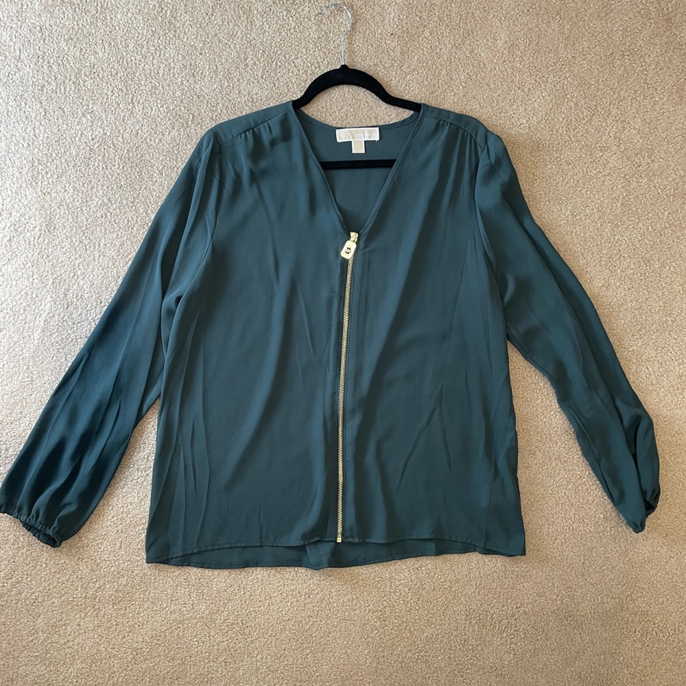 Hunter Green Michael Kors blouse